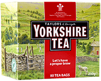 A box of Yorkshire teabags