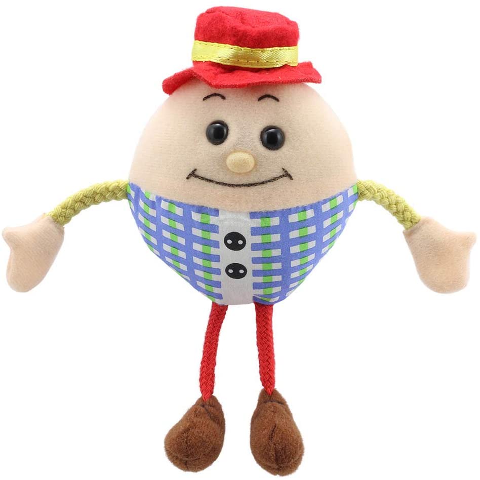 A fabric puppet of Humpty-Dumpty